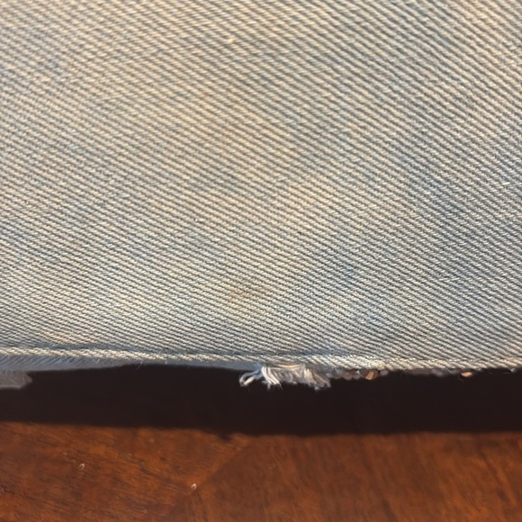 Distressed Denim shoulder bag Crossbody bag clutch rhinestone butterfly clasp - Picture 12 of 17